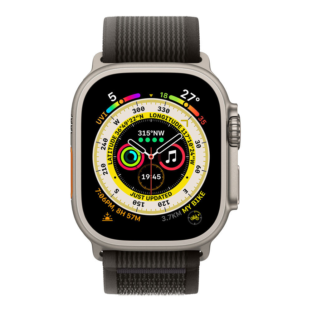 Apple Watch Ultra with Black/Gray Trail Loop S/M