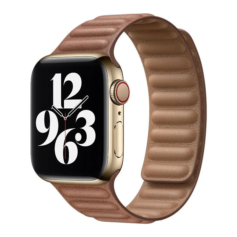 Ремешок Leather Link для Apple Watch 42/44/45 mm Saddle Brown