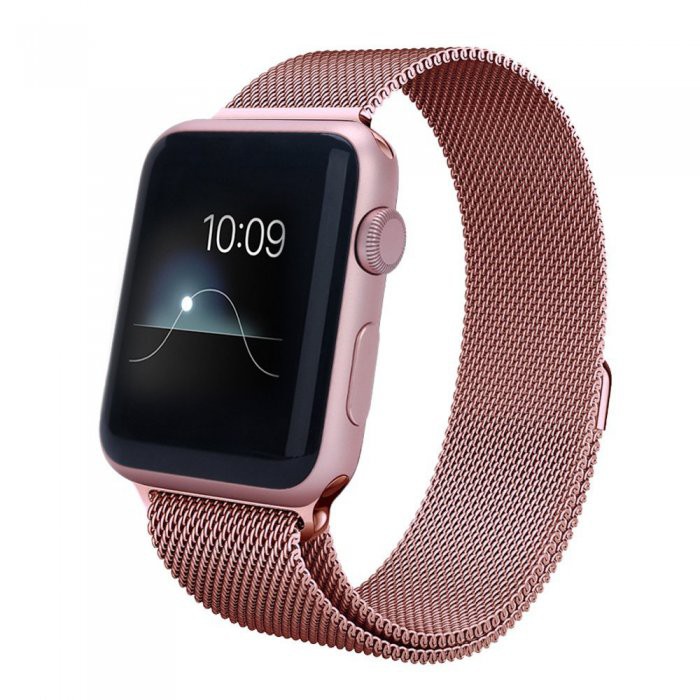 Ремешок Milanese Loop для Apple Watch 42/44mm розовый