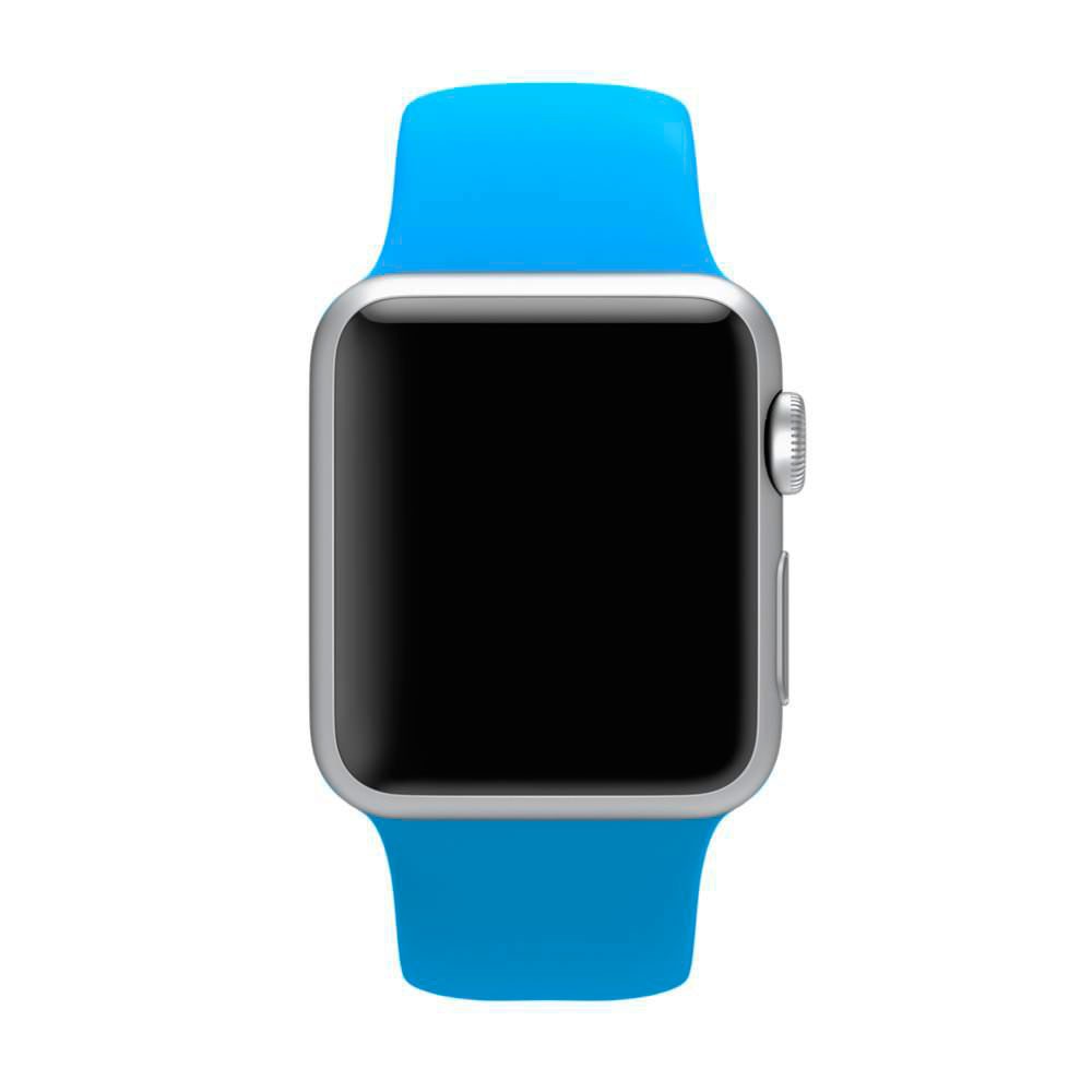 Силиконовый ремешок для Apple Watch 42 mm, цвет голубой