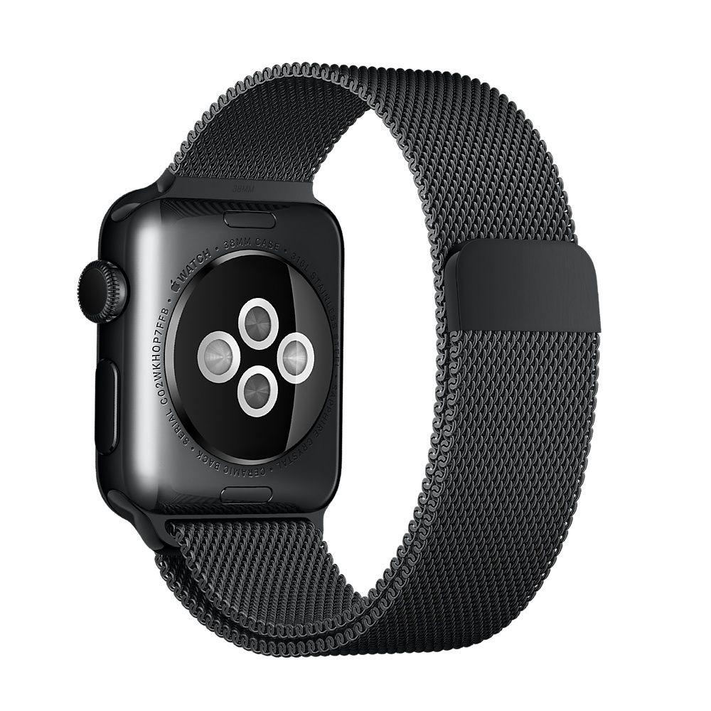 Ремешок Milanese Loop для Apple Watch 38/40mm черный