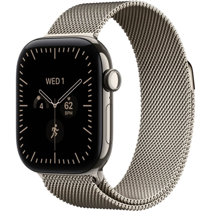 Apple Watch Series 12 GPS 42mm Natural Titanium Case with Natural Milanese Loop S/M