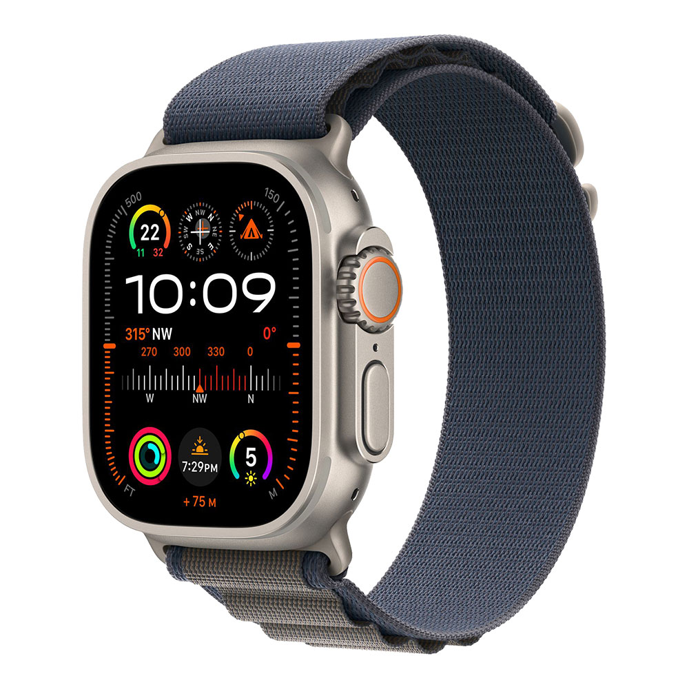 Apple Watch Ultra 2 with Blue Alpine Loop M