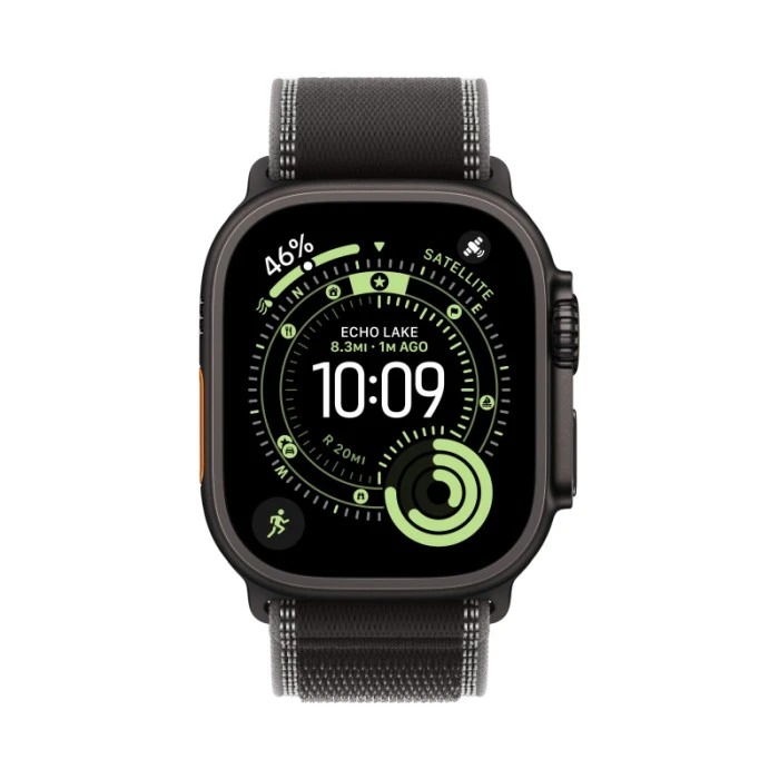 Apple Watch Ultra 3 Black Titanium Case with Trail Loop Black/Charcoal S/M