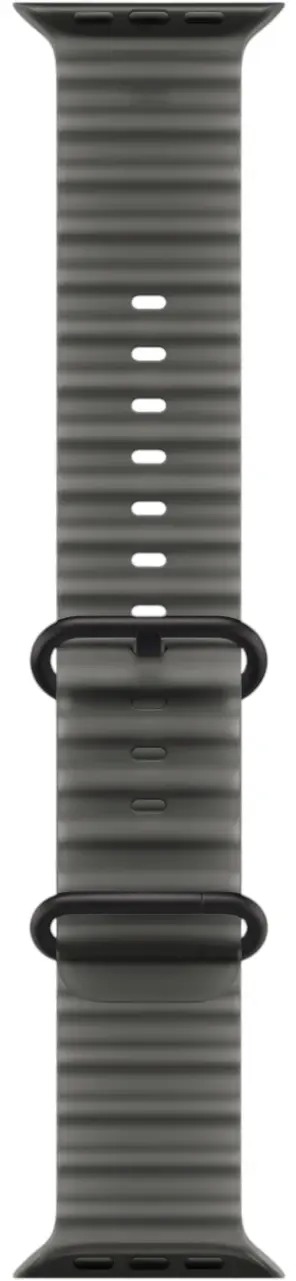 Apple Watch Ultra 4 Black Titanium Case with Translucent Black Ocean Band