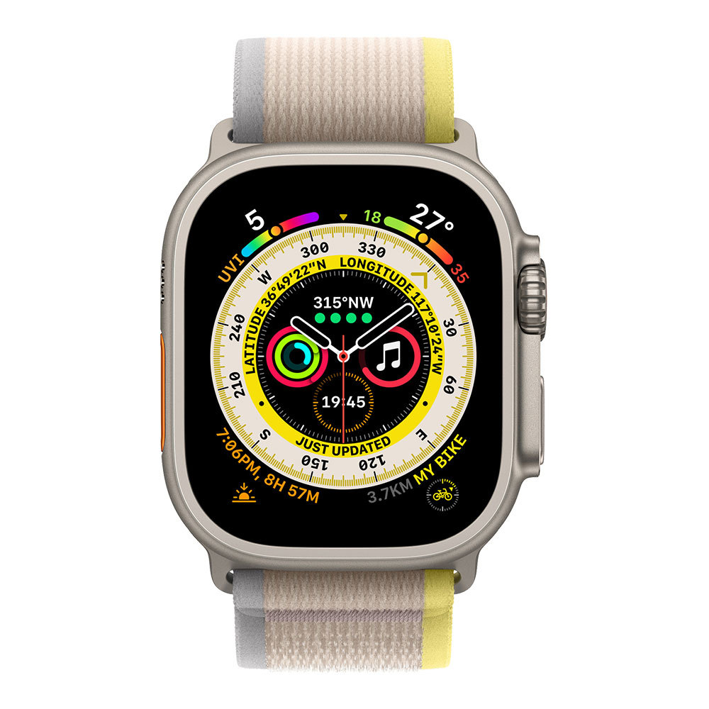 Apple Watch Ultra with Yellow/Biege Trail Loop S/M
