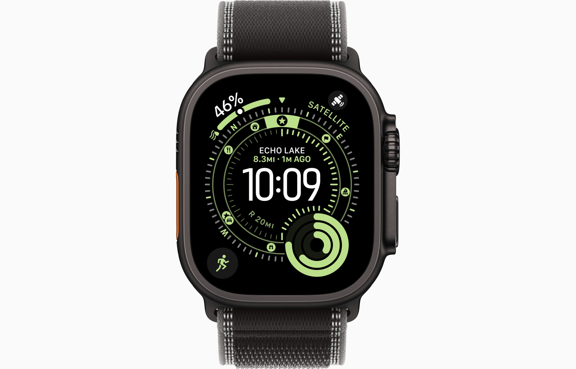 Apple Watch Ultra 3 Black Titanium Case with Trail Loop Black/Charcoal S/M