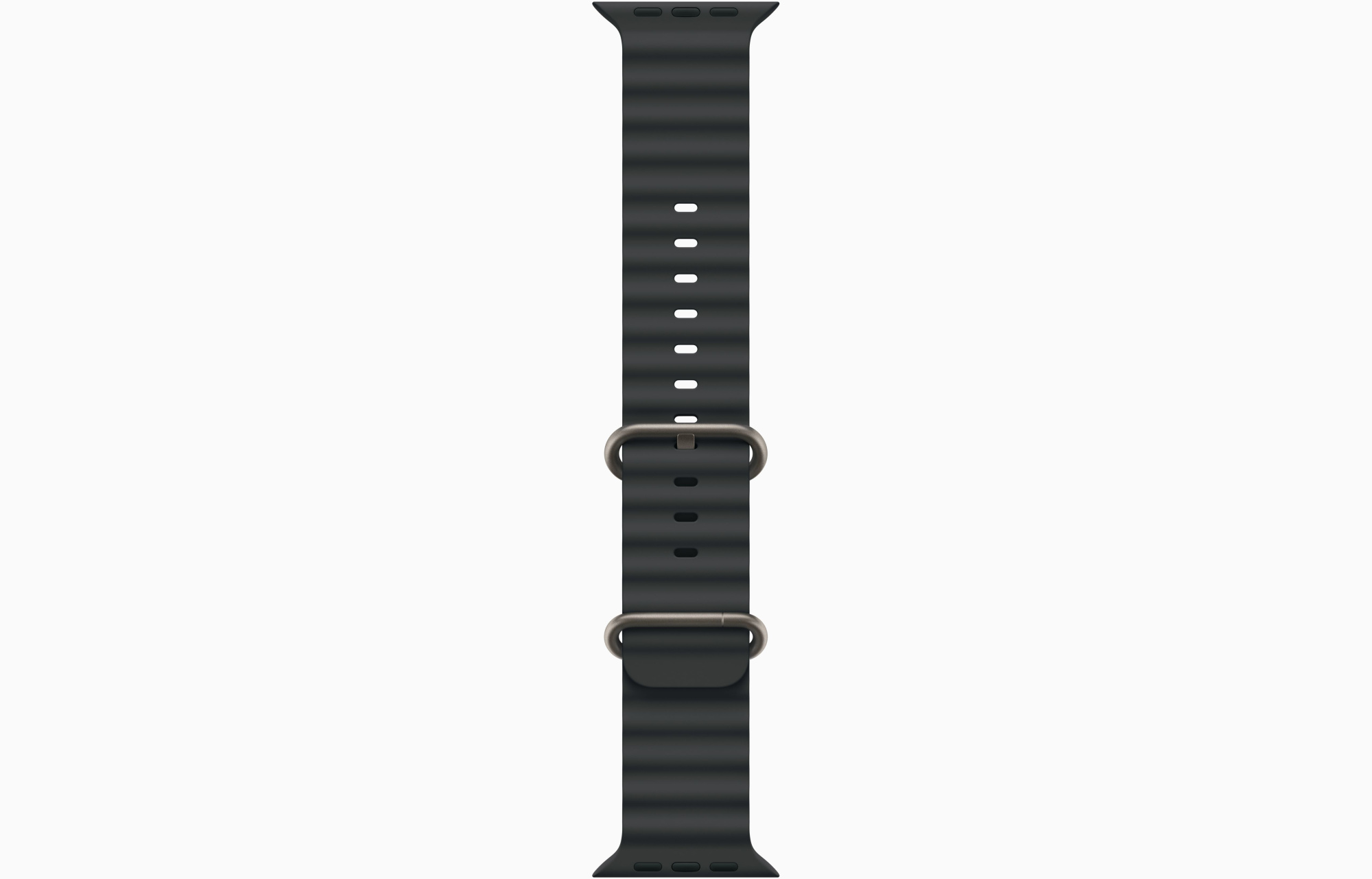 Apple Watch Ultra 3 Natural Titanium Case with Ocean Band Black