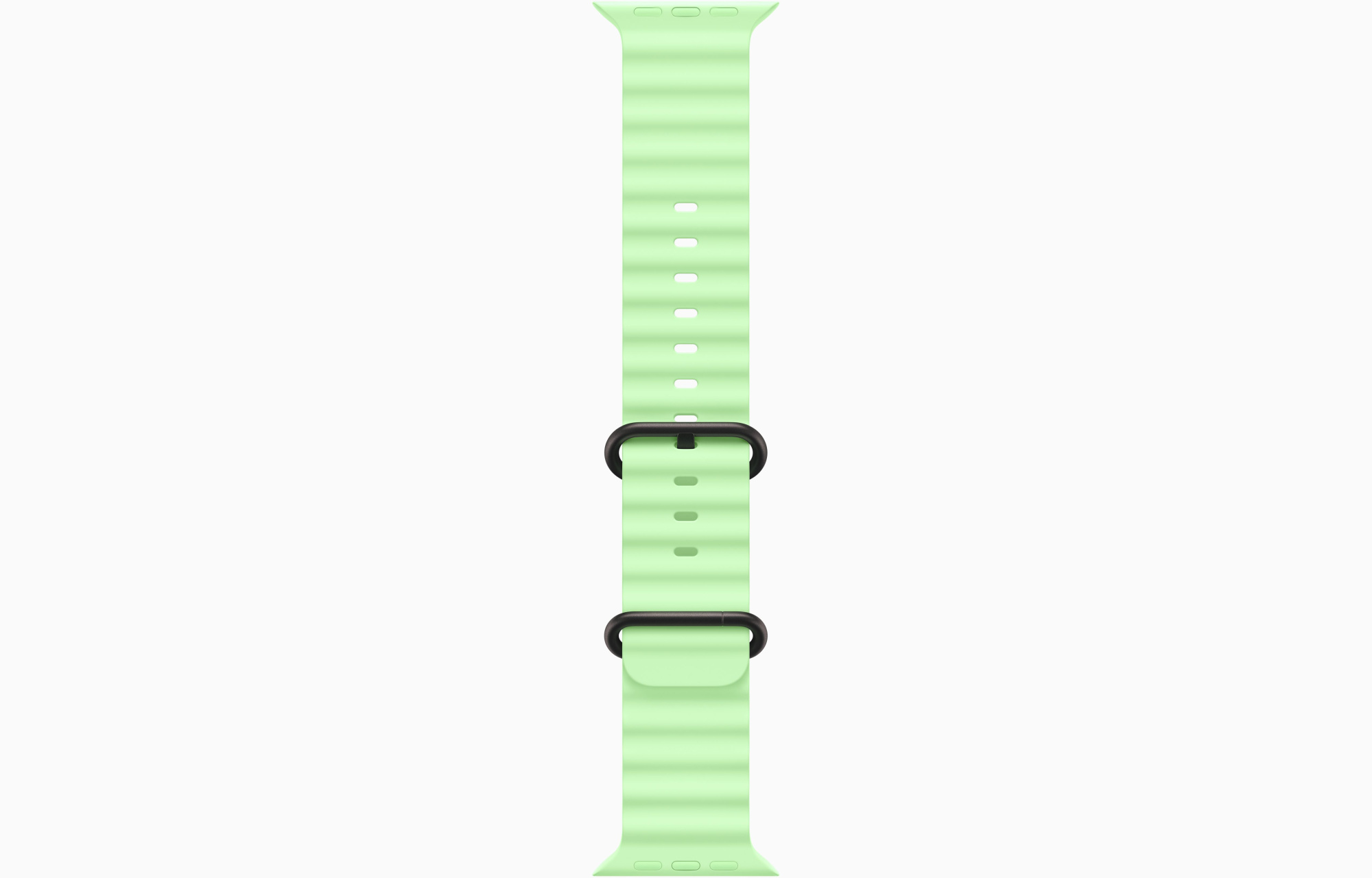 Apple Watch Ultra 3 Black Titanium Case with Ocean Band Neon Green